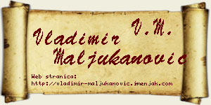 Vladimir Maljukanović vizit kartica